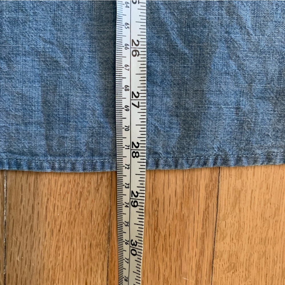 Womens Old Navy Embroidered Chambray Tassel Tunic Floral Balloon Sleeve Sz Large - Picture 10 of 10